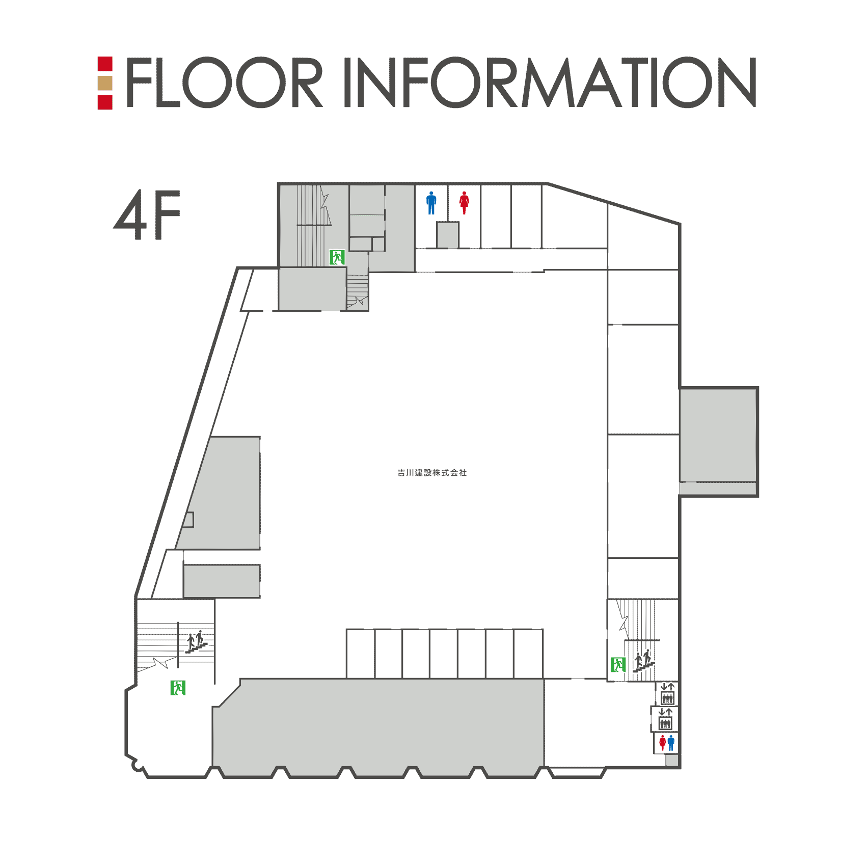 丘の上結いスクエア4階フロアマップ